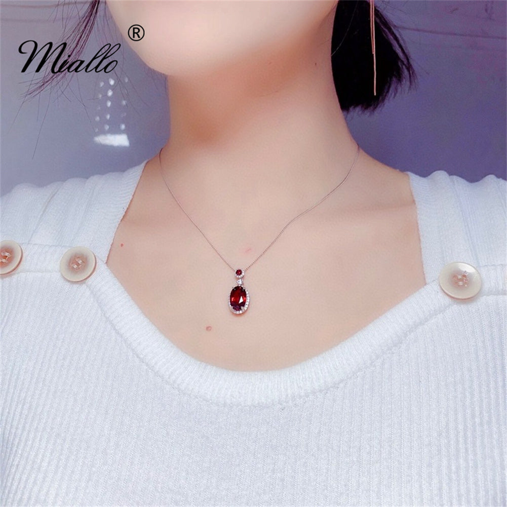 [miallo] Necklace N16 Luxury Red Rhinestone Necklace