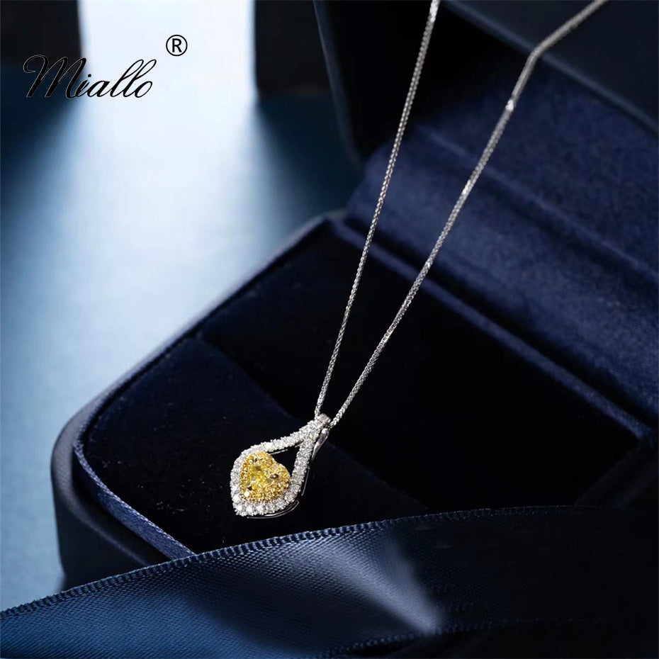 [miallo] Necklace N2 Fashion Yellow Heart Love Necklace