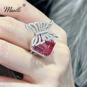 [miallo] Ring R167 Red Rhinestone Butterfly Ring