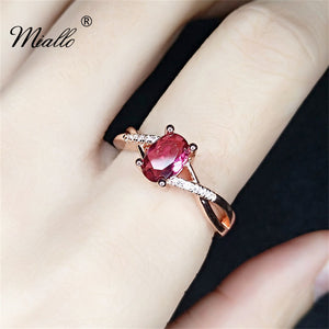 [miallo] Ring R51 Elegant Ruby Rose Gold Ring