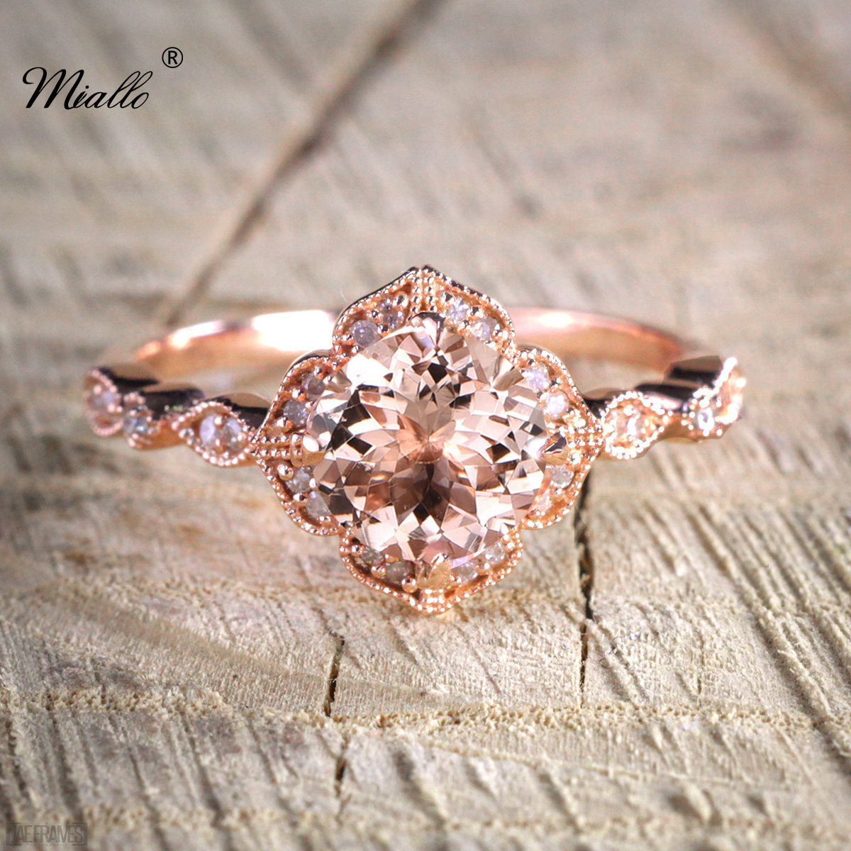 [miallo] Ring R138 Cubic Zirconia Rose Gold Ring