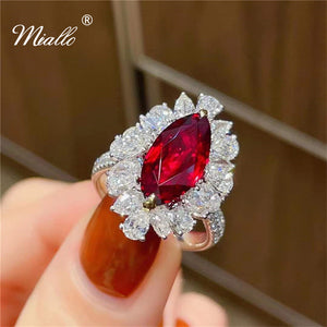 [miallo] Ring R178 Fashion Red Cubic Zirconia Ring