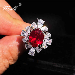 [miallo] Jewelry Set S26 Red Cubic Zirconia Jewelry Set
