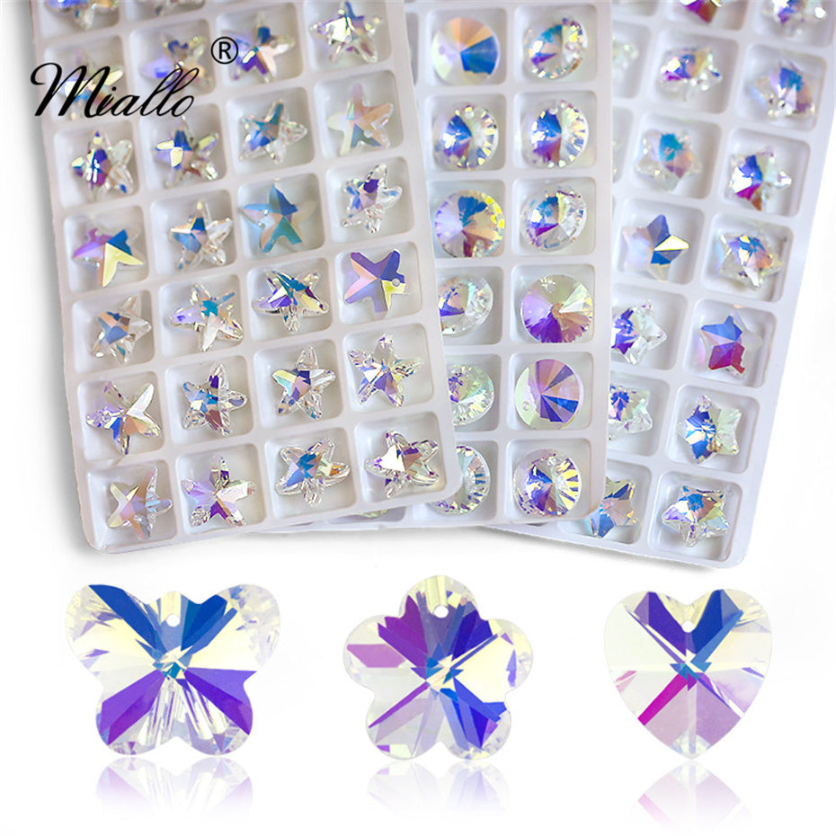 [miallo] NA7 28pcs AB Color Crystal Pendant DIY Accessories