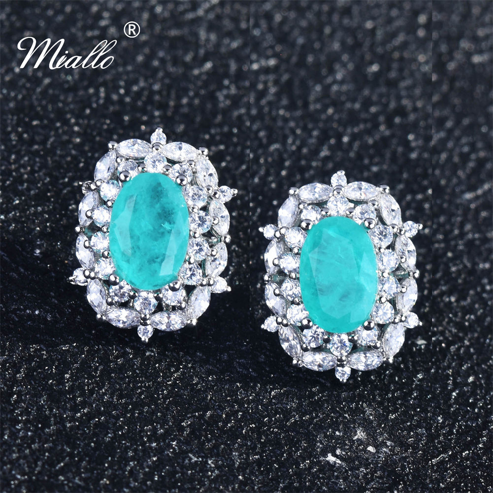 [miallo] Jewelry Set S19 Simulated Palaiba Cubic Zirconia Jewelry Set