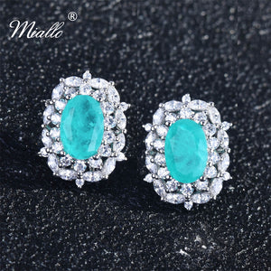 [miallo] Jewelry Set S19 Simulated Palaiba Cubic Zirconia Jewelry Set
