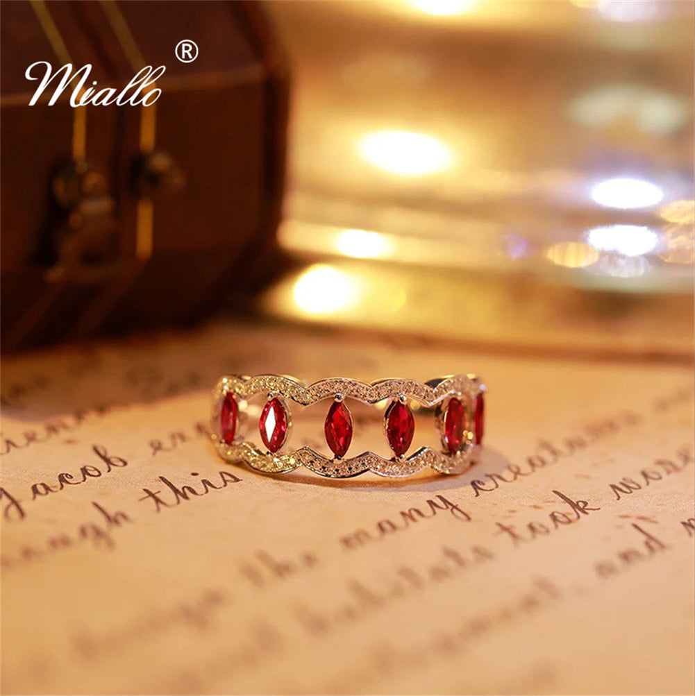[miallo] Ring R35 Cubic Zirconia Hollow Out Ring