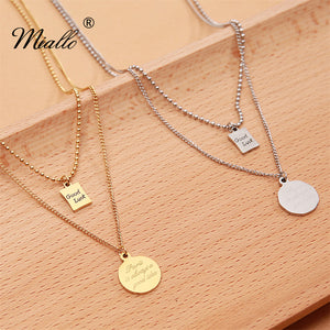 [miallo] Necklace N25 Good-luck Letter Pendant Sweater Chain