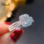 Load image into Gallery viewer, [miallo] Ring R123 Luxury Square Cubic Zirconia Ring
