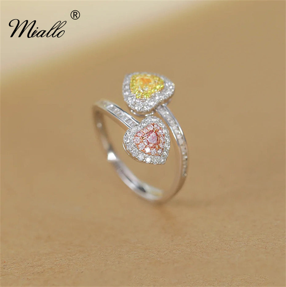 [miallo] Ring R122 Sweet Love Heart Rhinestone Ring