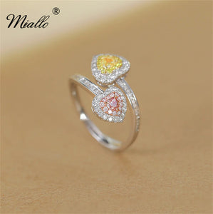 [miallo] Ring R122 Sweet Love Heart Rhinestone Ring