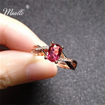 Load image into Gallery viewer, [miallo] Ring R51 Elegant Ruby Rose Gold Ring
