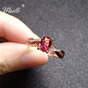 [miallo] Ring R51 Elegant Ruby Rose Gold Ring