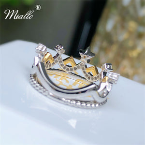 [miallo] Ring R71 Yellow Star Crown Ring