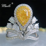 Load image into Gallery viewer, [miallo] Ring R82 Yellow Color CZ Stone Women Ring
