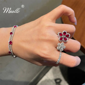 [miallo] Ring R24 Sparkle Ruby Cubic Zirconia Ring