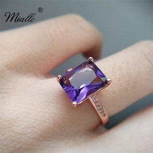 [miallo] Ring R46 Square Amethyst Ring