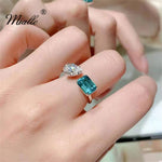 Load image into Gallery viewer, [miallo] Ring R115 Emerald Square CZ Stone Women Ring
