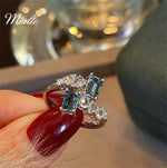 Load image into Gallery viewer, [miallo] Ring R134 Fashion Oblong CZ Stone Ring
