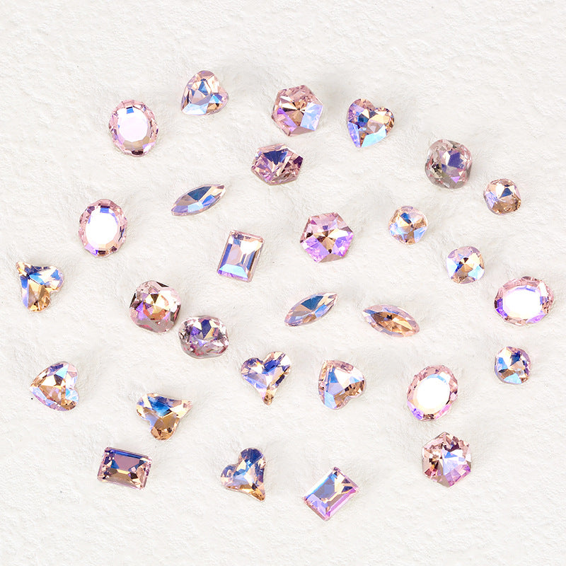[miallo] NA6 Crystal Butterfly Geometric Nail Accessories