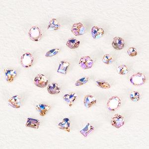 [miallo] NA6 Crystal Butterfly Geometric Nail Accessories