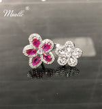 Load image into Gallery viewer, [miallo] Ring R24 Sparkle Ruby Cubic Zirconia Ring
