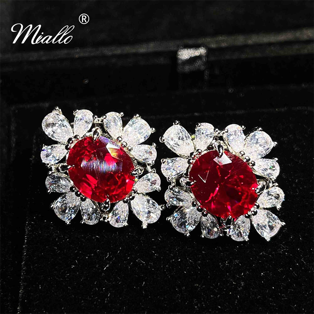 [miallo] Jewelry Set S26 Red Cubic Zirconia Jewelry Set