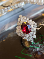 Load image into Gallery viewer, [miallo] Ring R120 Delicate Red Cubic Zirconia Ring
