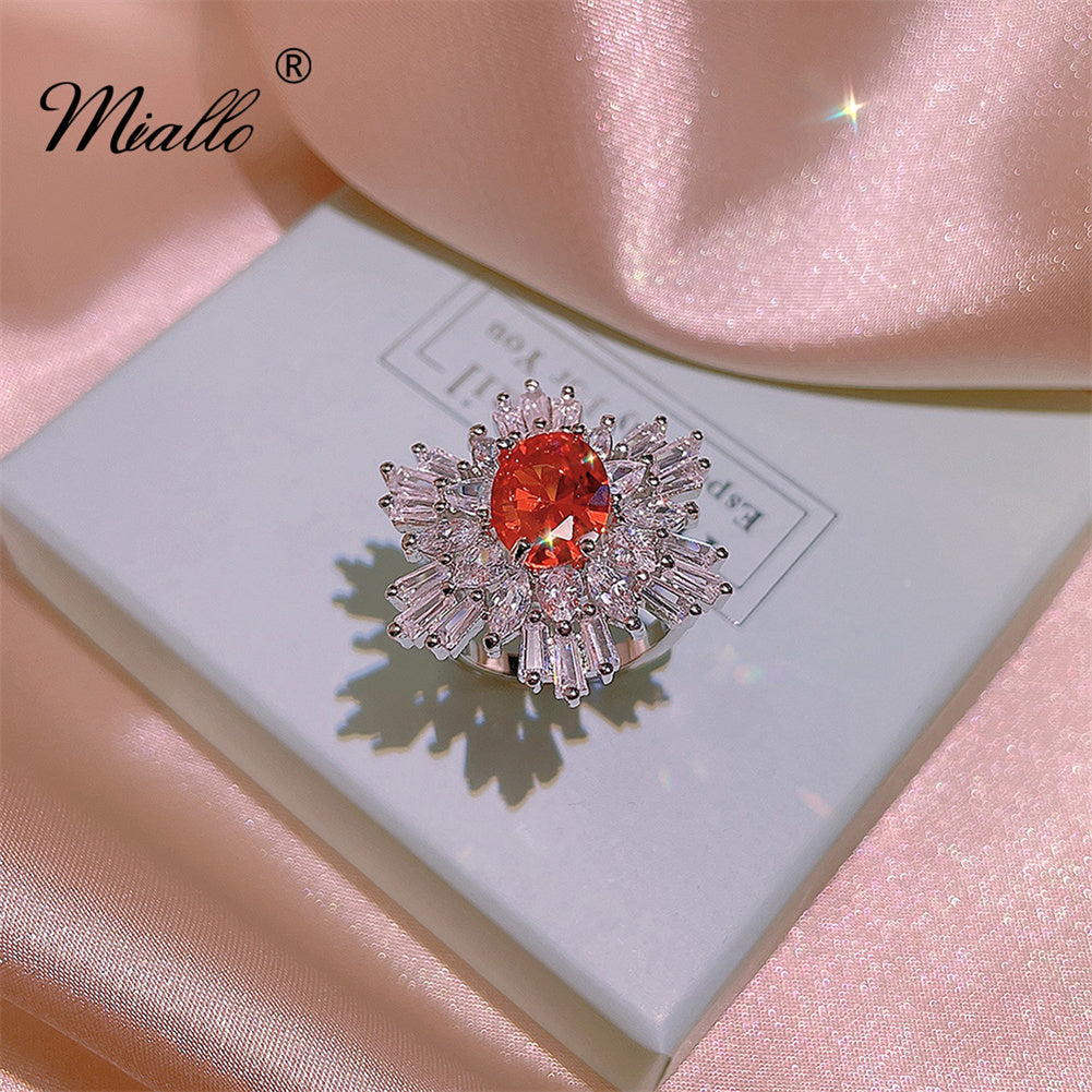 [miallo] Jewelry Set S8 Flower Cubic Zirconia Jewelry Set