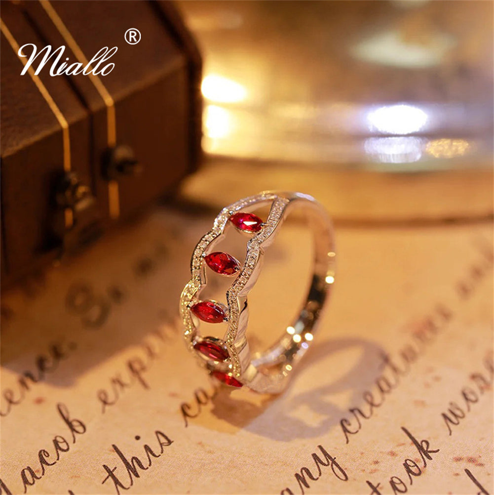 [miallo] Ring R35 Cubic Zirconia Hollow Out Ring