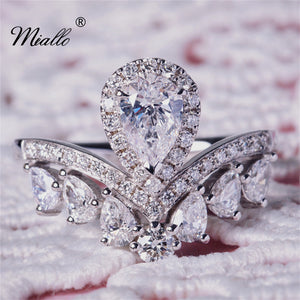 [miallo] Ring R84 Luxury Water Drop Pear Shaped Ring