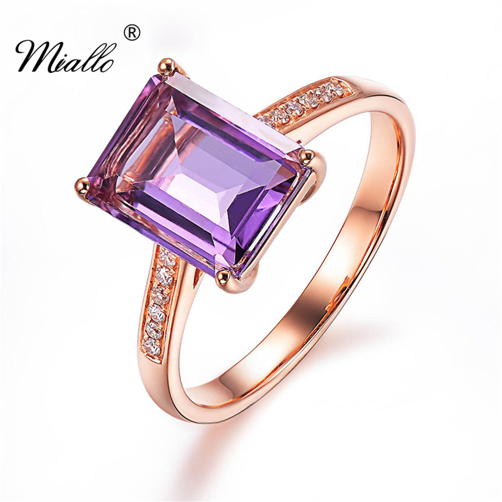 [miallo] Ring R46 Square Amethyst Ring