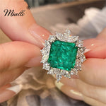 Load image into Gallery viewer, [miallo] Ring R26 Green Cubic Zirconia Women Ring
