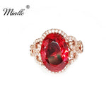 Load image into Gallery viewer, [miallo] Ring R45 Elegant Rose Gold Ruby Ring

