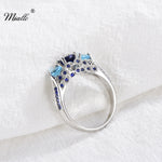 Load image into Gallery viewer, [miallo] Ring R140 Fashion Blue Full Rhinestone Women Ring
