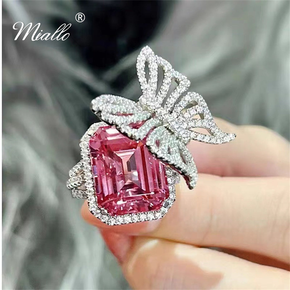 [miallo] Ring R167 Red Rhinestone Butterfly Ring