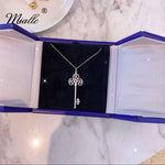 Load image into Gallery viewer, [miallo] Necklace N9 Pink Key Cubic Zirconia Necklace
