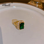 Load image into Gallery viewer, [miallo] Jewelry Set S1 Vintage Emerald Square Rhinestone Jewelry Set
