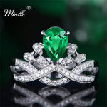 Load image into Gallery viewer, [miallo] Ring R101 Water Drop Pear Shaped Crown Ring
