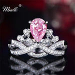 Load image into Gallery viewer, [miallo] Ring R101 Water Drop Pear Shaped Crown Ring
