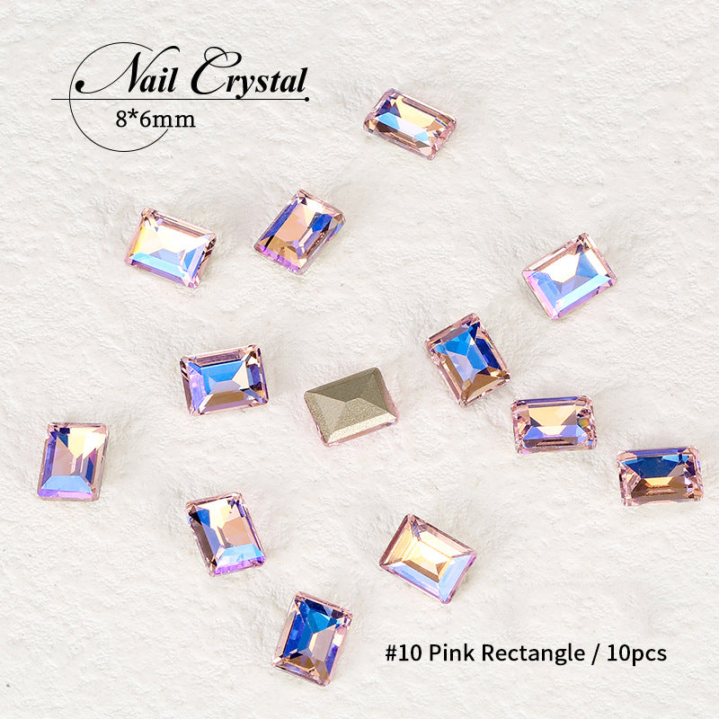 [miallo] NA6 Crystal Butterfly Geometric Nail Accessories