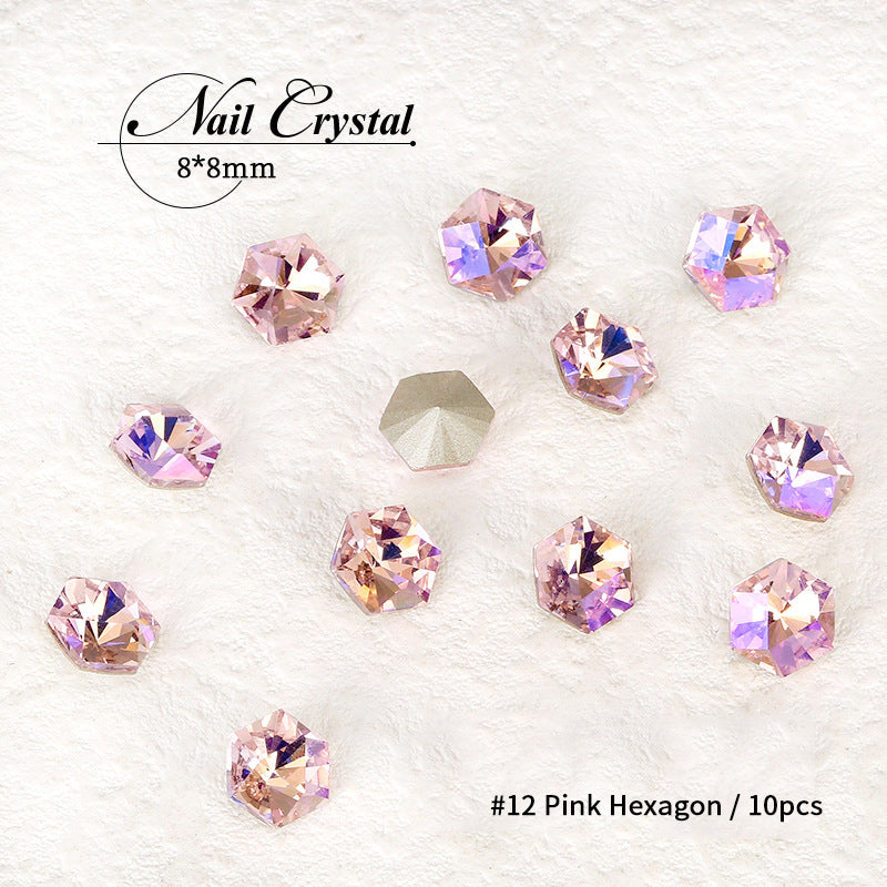 [miallo] NA6 Crystal Butterfly Geometric Nail Accessories