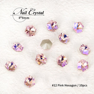 [miallo] NA6 Crystal Butterfly Geometric Nail Accessories