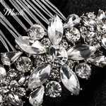Load image into Gallery viewer, [miallo] Hair Comb HS-J3898 Silver Color Rhinestone Hair Comb
