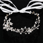 Load image into Gallery viewer, [miallo] Hairband HS-J2683 Silver Color Pearl Rhinestone Hairband
