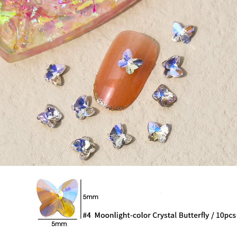 [miallo] NA6 Crystal Butterfly Geometric Nail Accessories