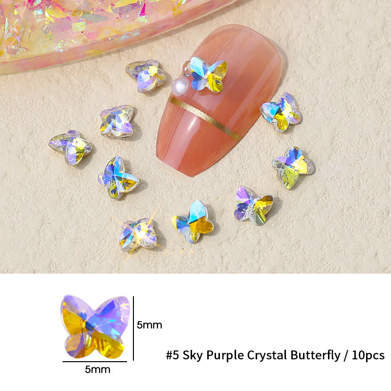 [miallo] NA6 Crystal Butterfly Geometric Nail Accessories