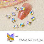 Load image into Gallery viewer, [miallo] NA6 Crystal Butterfly Geometric Nail Accessories
