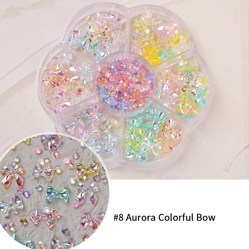 [miallo] NA5 Nail Accessories Bow Aurora Bear Butterfly Rhinestone Pearl