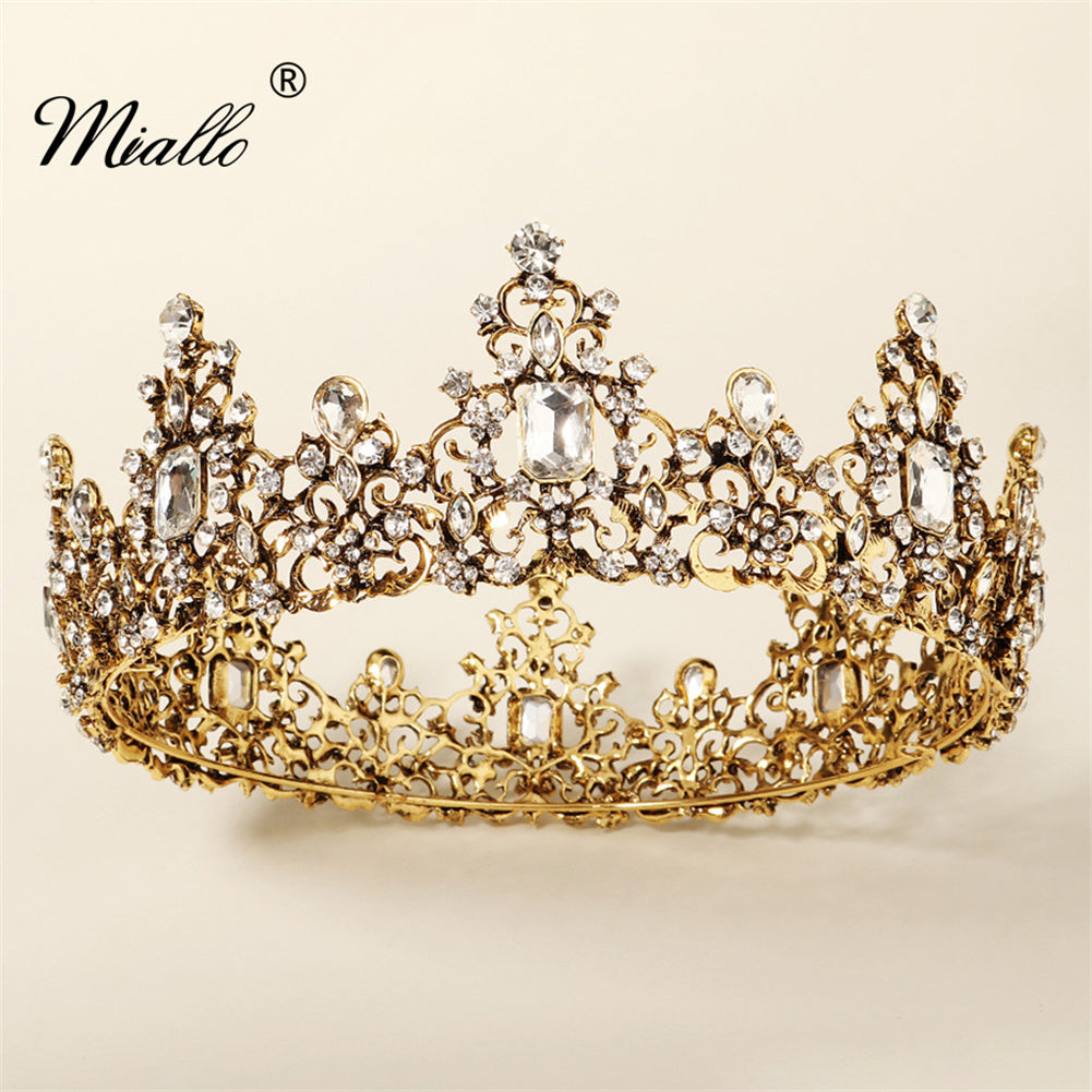 [miallo] Tiara TS-J2839 Baroque Queen Rhinestone Wedding Crown